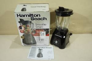lot 22 image: Hamilton Beach Smoothie Smart Blender with Pre-Programmed Settings - Black