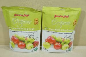 lot 35 image: 2 Packs Grandma Lucys Organic Dog Treats -Apple Recipe