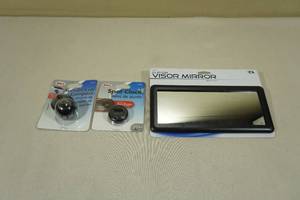 lot 54 image: New Clip-On Visor Mirror with Suction Cup Compass and Spot Clock