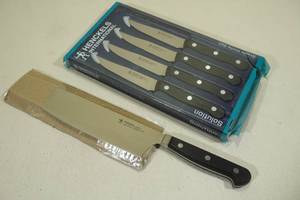 lot 57 image: Henckles International Steak Knife Set with Chef Knife