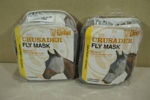 lot 101 image: 2 Cashel Crusader Fly Masks -YearlingLarge Pony, Standard, Long Nose