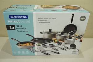 lot 150 image: Tramontina Primaware 15 Piece Nonstick Cookware