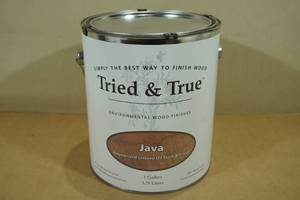 lot 163 image: 1 Gallon Tried & True Polymerized Linseed Oil Stain & Finish -Java