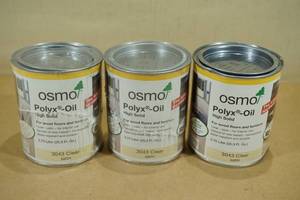 lot 164 image: 3 Osmo Polyx-Oil Hard Wax Oil -.75 L Each