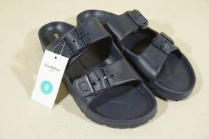 lot 198 image: Goodfellow Mens Two Band Slide Sandals -Size 9, Navy Blue