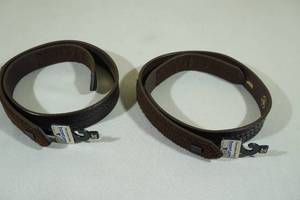 lot 212 image: 2 Boston Leather Velcro Brown Belts -Size 30