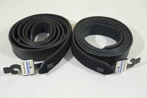 lot 214 image: 2 Boston Leather Velcro Black Belts -66 & 68