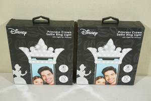 lot 226 image: 2 Disney Princess Crown Selfie LED Ring Light