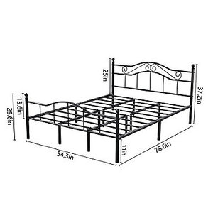 lot 24 image: Mosis Metal Platform Bed - Queen