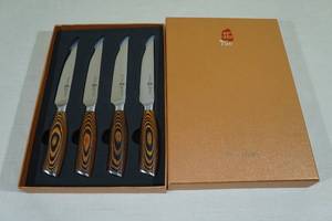 lot 74 image: Tuo Cutlery Fiery Phoenix 5 Serrated Steak Knife Set