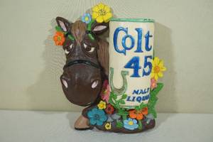 lot 96 image: Vintage Colt 45 Malt Liquor Plaster Cast