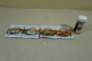 lot 158 image: Rada Seasoning Pack -Burger and Fry, Jerk, Pepper, Buffalo, Bacon Cheddar