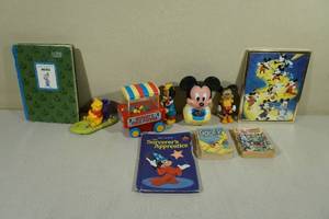 lot 183 image: Vintage Disney Toys and Books - Mickey, Pooh