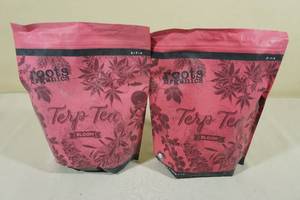 lot 186 image: 2- 3 lb Bags Roots Organic Terp Tea Bloom