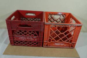lot 201 image: 2 Vintage Milk Crates - Marigold Foods