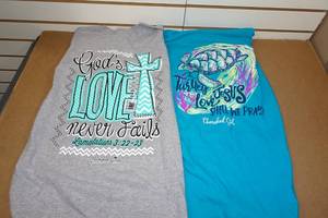 lot 366 image: 2 Religious Themed T-Shirts - Size Medium