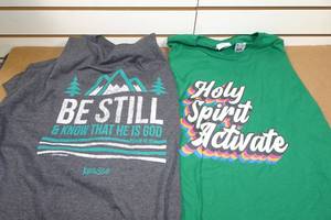 lot 367 image: 2 Religious Themed T-Shirts - Size 2XL
