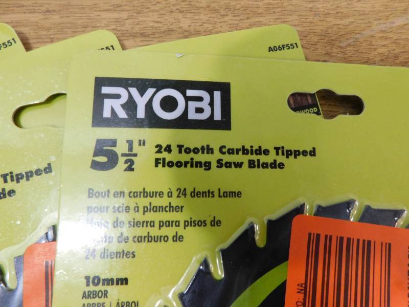 (5) RYOBI 5-12 in. 24-Tooth Carbide Flooring Blade (1-Piece)