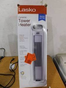 Lasko  Tower 23 in. 1500-Watt Electric Ceramic Oscillating Space Heater, White