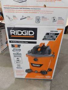 RIDGID  12 Gallon 5.0 Peak HP NXT WetDry Shop Vacuum with Filter, Locking Hose and Accessories