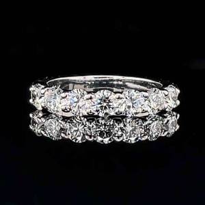 NEW 1.50 CARAT Diamond Seven-Stone Anniversary Style Ring in 14k White Gold - F ColorVS Clarity, IDEAL CUT DIAMONDS $5500 Retail VIDEO