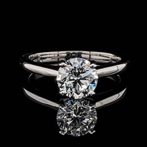 NEW 1.25 Carat Diamond Round Brilliant Cut Solitaire Engagement Ring in 14k White Gold w IGI Certification, E ColorVS Clarity $4850 Retail VIDEO