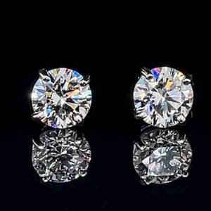 NEW Stunning 2.17 Carat Diamond Stud Earrings, Ideal CutColorless 14k White Gold. $10,900 Retail VIDEO