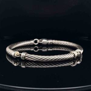 DAVID YURMAN Classic Cable Collection, Rare 3 Bar Link Style w DY Hallmark $1250 Retail