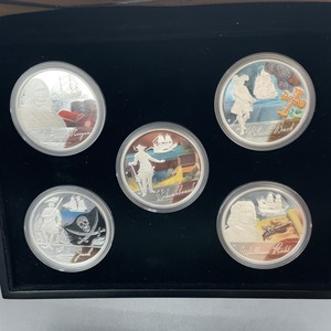 Rare Perth Mint One-Ounce Silver Proof 5-Coin Set Golden Age of Piracy in Original Box - 2009 NO Reserve