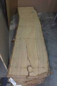 Elm Slab 122.5 Length 84 Thick 20-18-18 Ends and Middle Widths