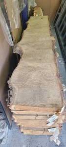 White Oak Slab 129.5 Length  124 Thick  23-27-19 Ends and Middle Width
