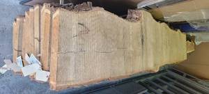White Oak Slab 129.5 Length  124 Thick  23-27-19 Ends and Middle Width