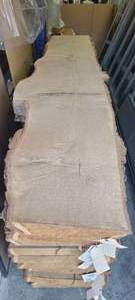 White Oak Slab 129.5 Length  124 Thick  22-26-19 Ends and Middle Width