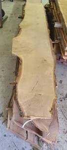 White Oak Slab 129.5 Length  124 Thick  20-25-16 Ends and Middle Width