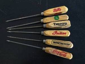 Variety Lot of 6 Ice Picks 9 Inches Long