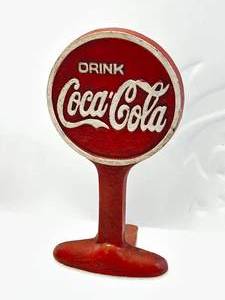 Cast Iron Drink Coca Cola Door Stop 9 Inches Tall