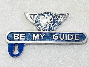 Saint Christopher Be My Guide Aluminum License Topper 5 Inch