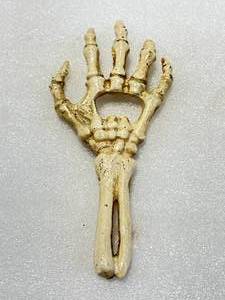 Cast Iron Skelton Hand Bottle Opener 7 Inches Long