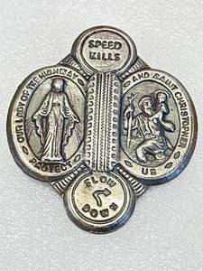 Speed Kills, Slow Down Saint Christopher Clip 3 Inches