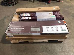 lot 25 image: Mix lot of Home Decorators Wood Flooring, Customer returns Review all pictures