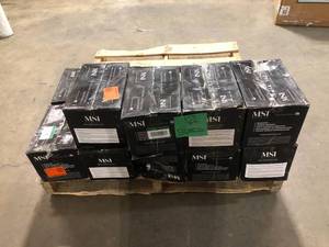 lot 28 image: MSI  Alaska Gray Ledger Corner 6 in. x 6 in. Textured Marble Stone Look Wall Tile (2.5 sq. ft.Case) Customer returns, review all pictures, MSI, 12 CASES