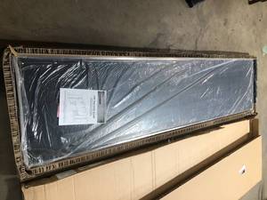 lot 31 image: Husky  96 in. Stainless Steel Work Surface for Extra Wide Heavy Duty Welded Steel Garage Storage System Customer returns review all pictures