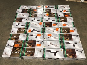 lot 6 image: Lot of Defiant  Vancouver Matte Black Entrance Door Handleset with Hartford Interior Knob Open Box