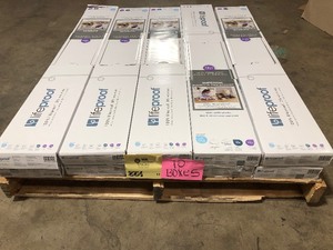 lot 13 image: Lot of 10 cases of Lifeproof  White Sand Hickory 12 MIL x 7.1 in. W x 48 in. L Click Lock Waterproof Luxury Vinyl Plank Flooring (19 sqftcase)