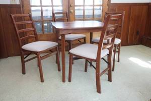 folding table and chairs
