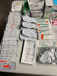 Very Large Lot Of New In Package Surgical Blades &amp Surgical Sutures -&nbspPlease See Pictures For All That Is In This Lot