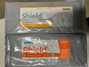 Large Lot Sage Comfort Shield Barrier Cream Cloths - Clean, treat, and protect skin from incontinence related skin irritation &amp dermatitis Expirations 523 &amp 524