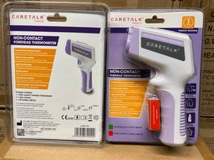 WOW MSRP $2400  12 Cases Caretalk No Touch Forehead Thermometers - Non-Contact Digital Infrared Medical Grade Hygienic Accurate Instant Read Touchless for Adults, Kids &amp Baby 10Case (We tested one as working with the battery included)