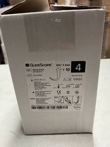 MSRP $3200  4 Cases Verathon 0574-0101 GlideScope GVL 4 Stat Video Single-use Laryngoscopes 40Case Expiration 623