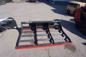 lot 17 image: Brand New Made In Minnesota Grey Wolf Universal Mount Bobcat Skid Loader Skid Steer 72 Landscape Planer Attachment